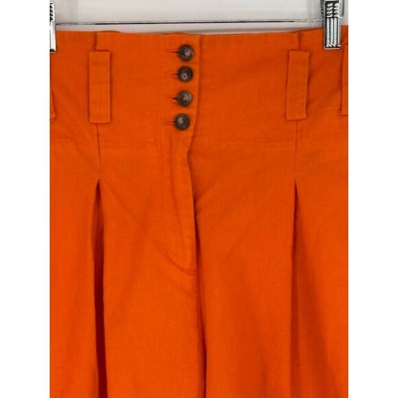 Eudon Choi Collective Orange High Waisted Pleated Pants – Size 0 - Picture 3 of 8